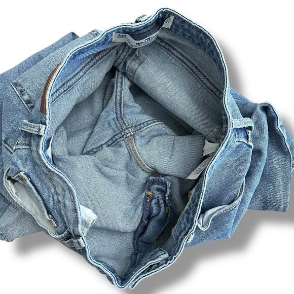 Hollister Curvy Ultra High Rise Dad Jeans 13R W31 L31 Distressed Straight Leg - Picture 8 of 12
